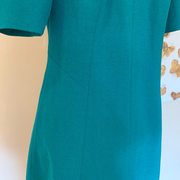 Eliza J Puff Sleeve Shift Dress NWOT green size 4 - Picture 10 of 15